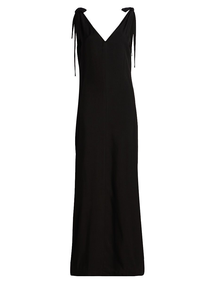 Women's Pleated Twill Slipdress - Black - Size XL