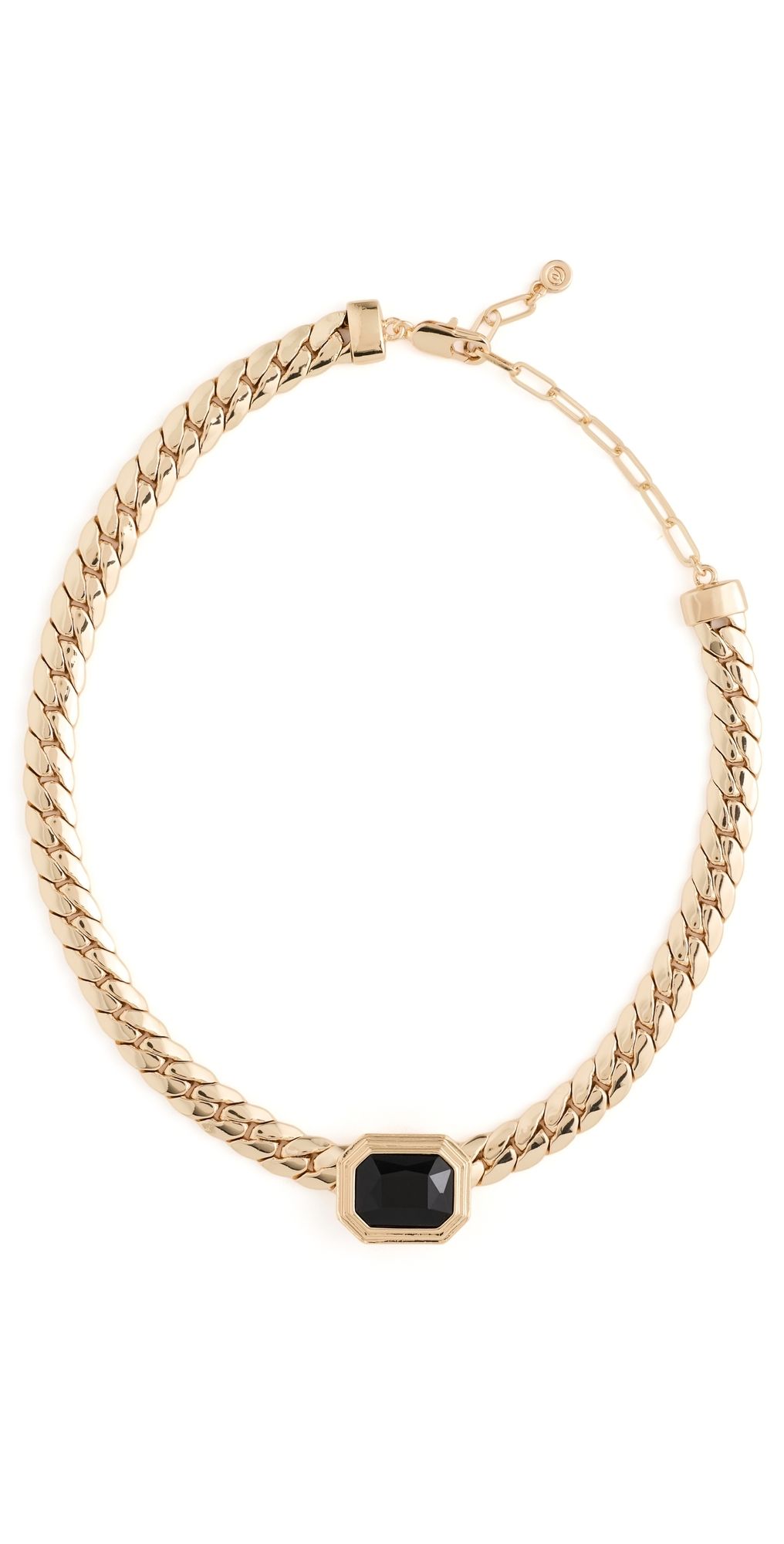 Ettika Emerald Deco Necklace Black One Size