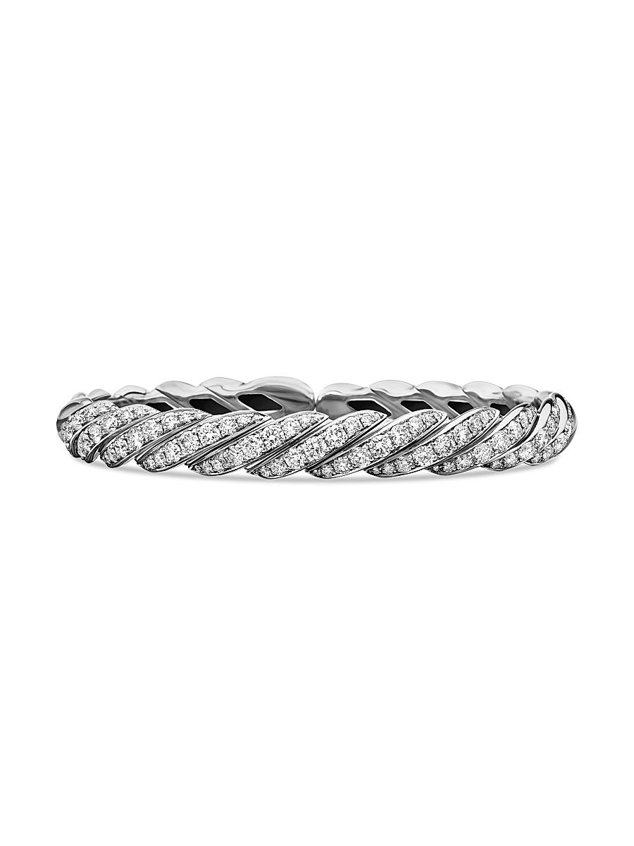Women's Pavéflex Bracelet in 18K White Gold - Diamond - Size Medium