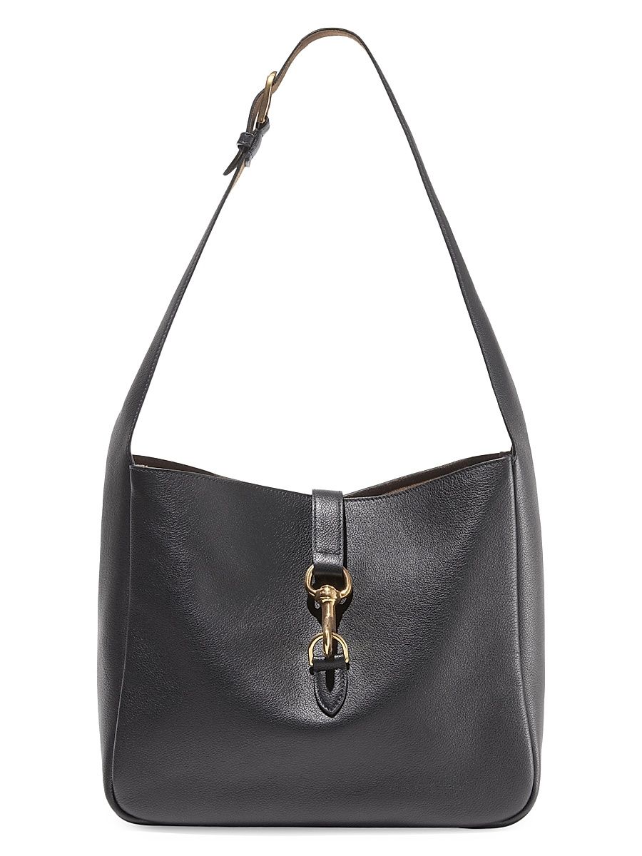 Women's Anita Leather Shoulder Bag - Black