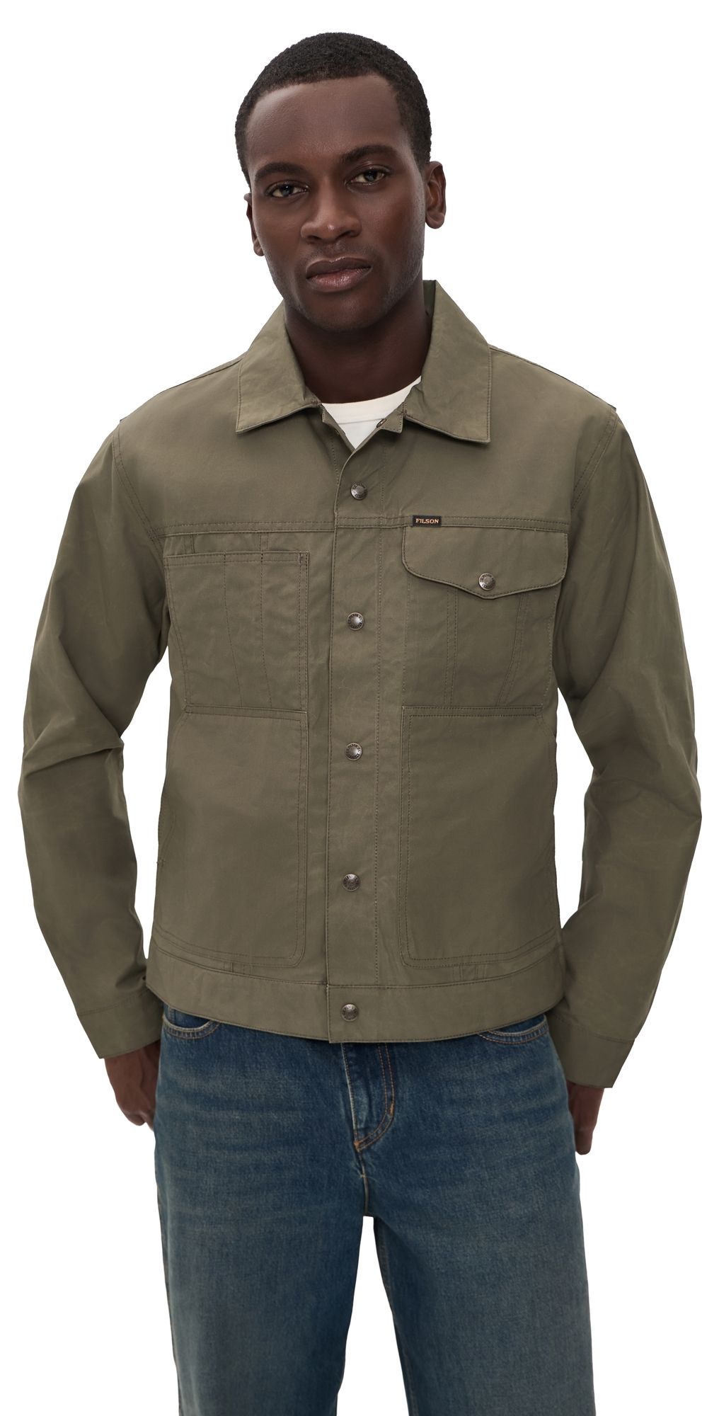 Filson Dry Wax Short Cruiser Jacket Olive L