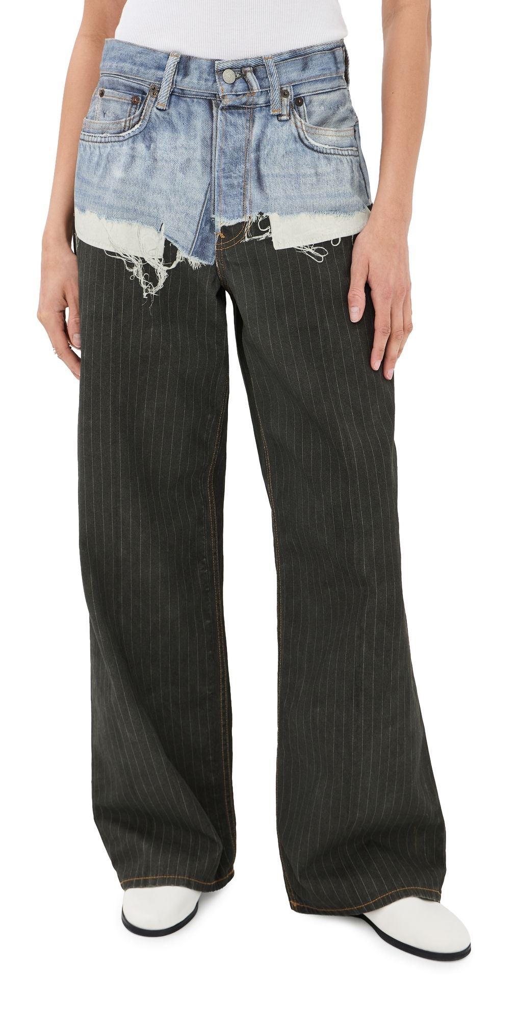 Acne Studios 1981 Pinstripe Trousers Blue/Black XS