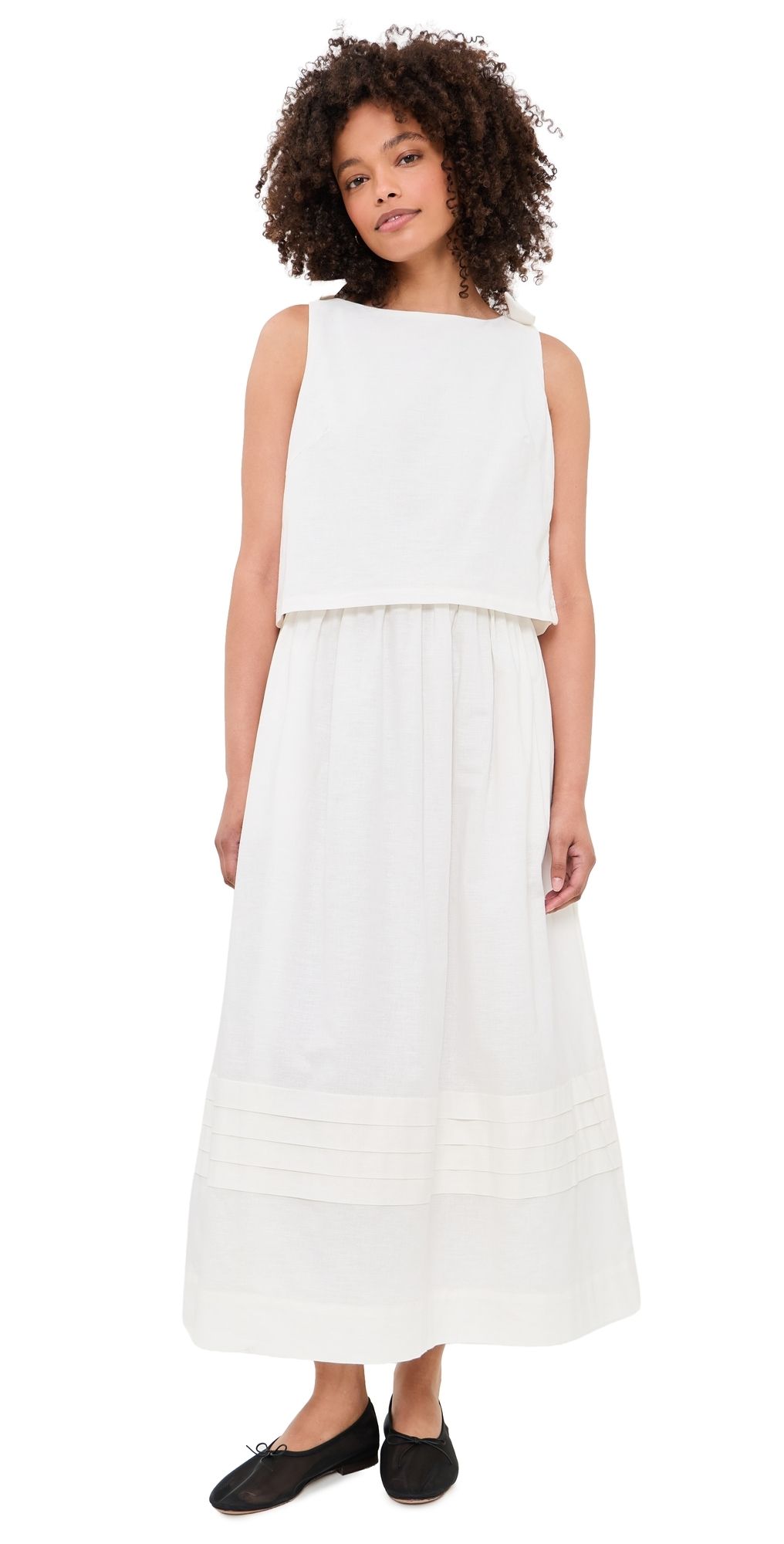 Line & Dot Tippi Midi Dress White XS