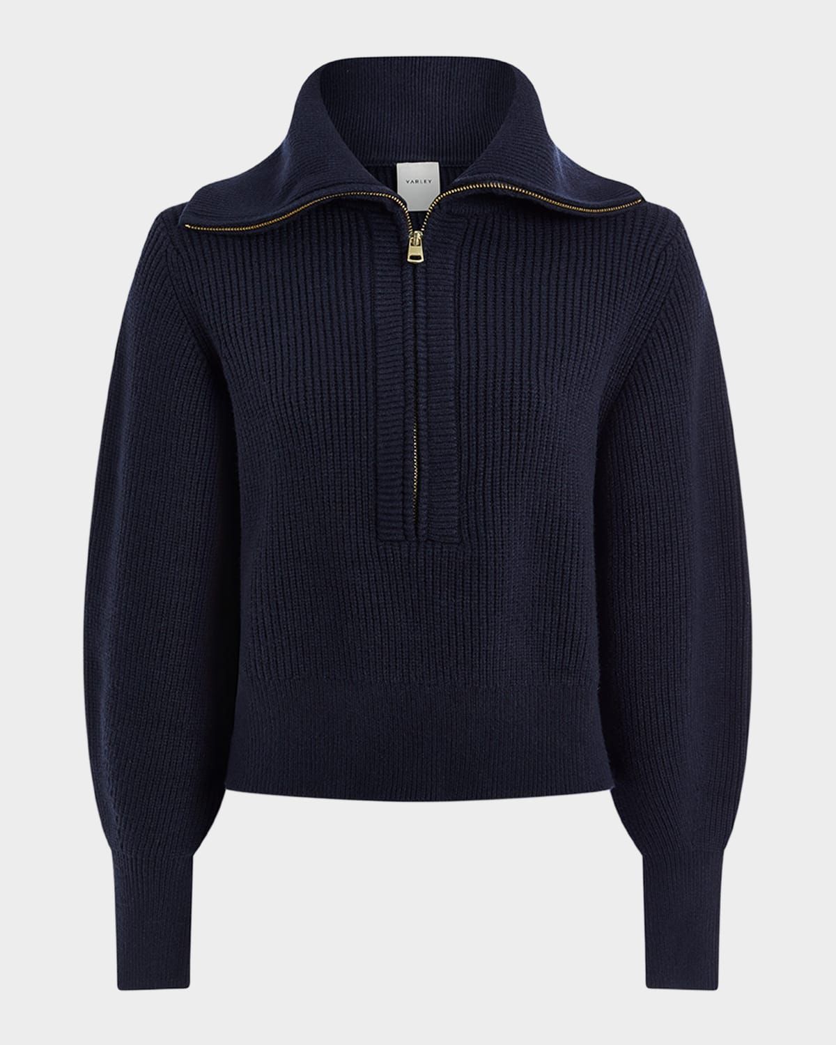 Maura Half-Zip Ribbed Knit Pullover