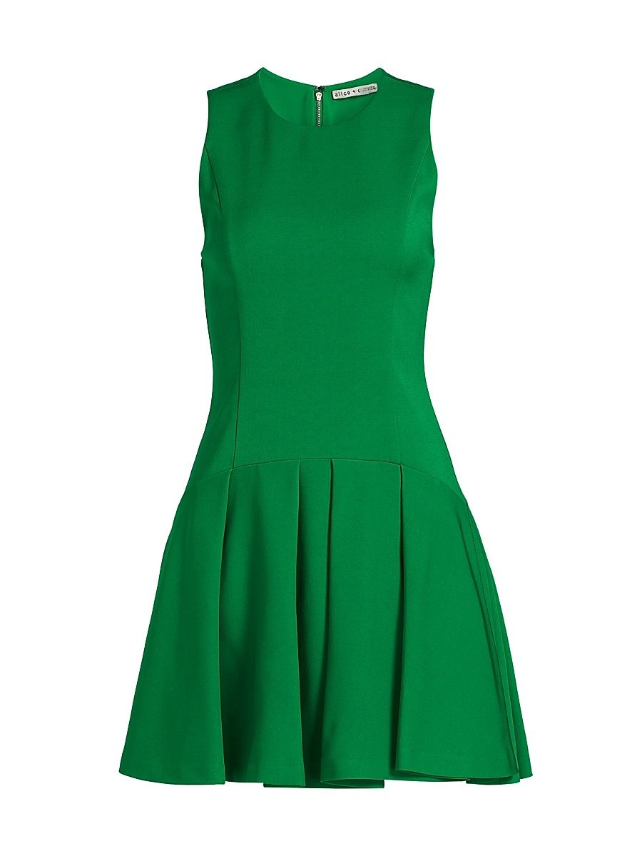 Women's Adley Sleeveless Drop-Waist Minidress - Light Emerald - Size 10