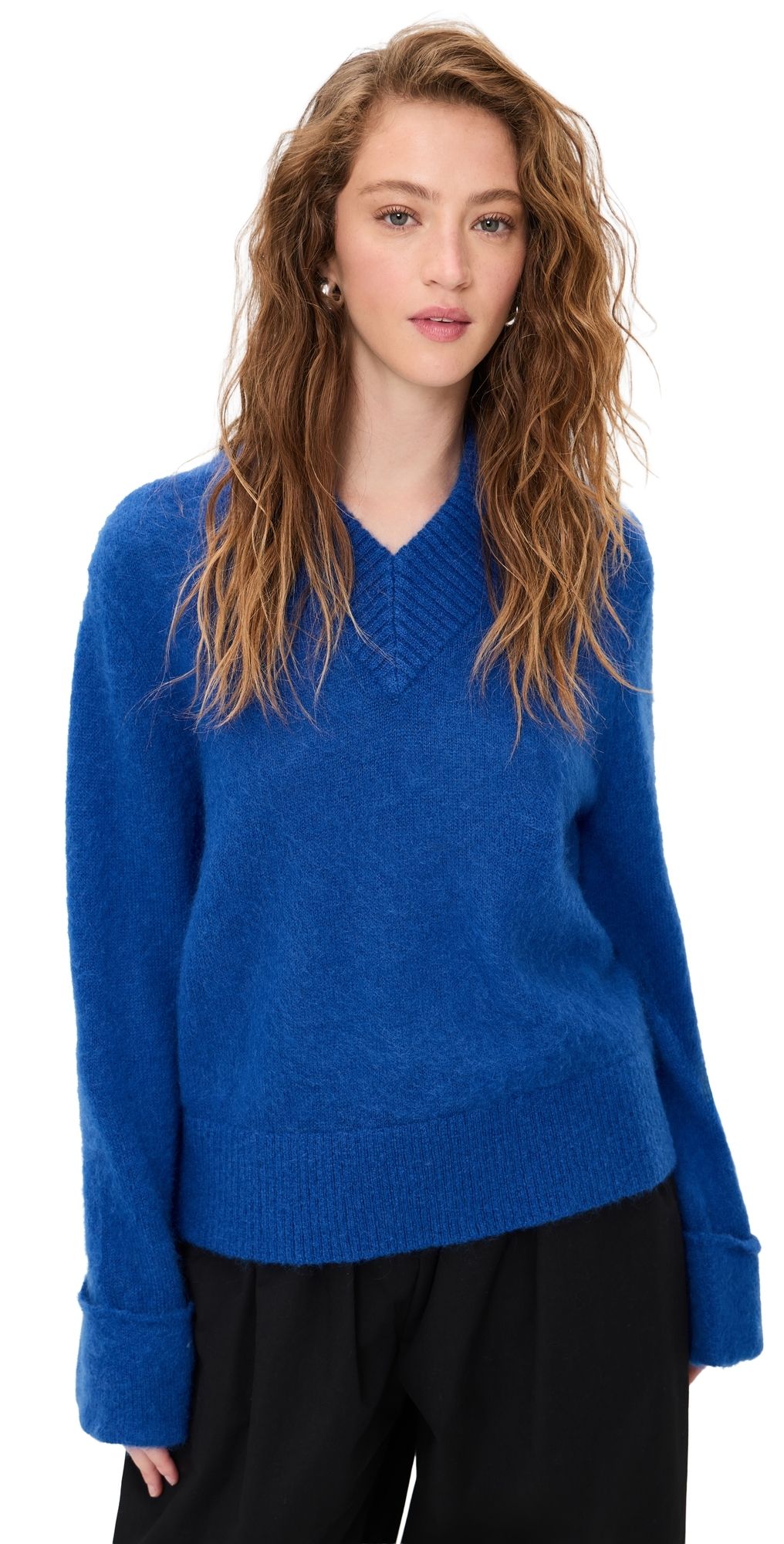 ALIGNE Kari Brushed Sweater Cobalt M