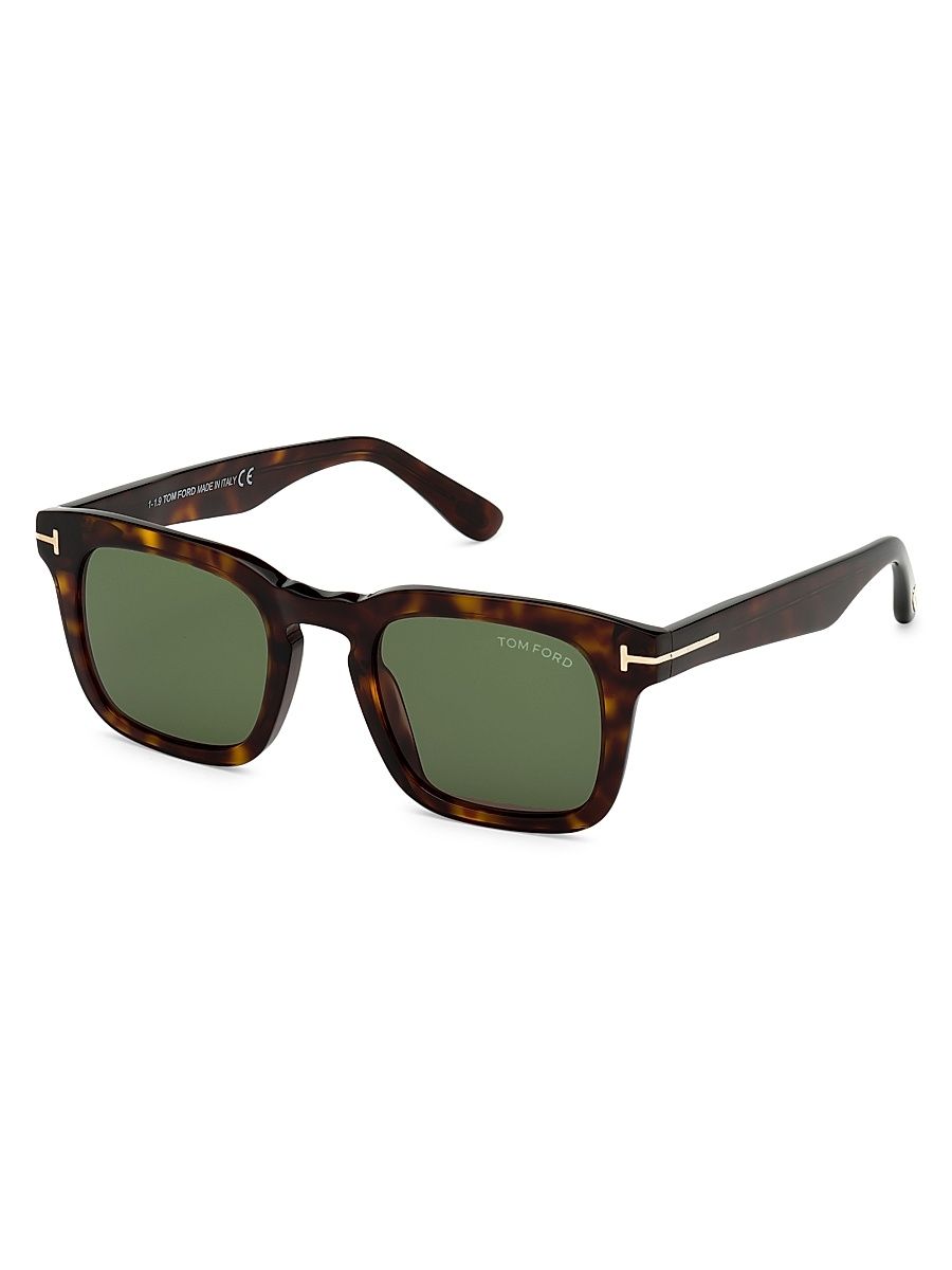 Men's Dax 50MM Square Sunglasses - Havana