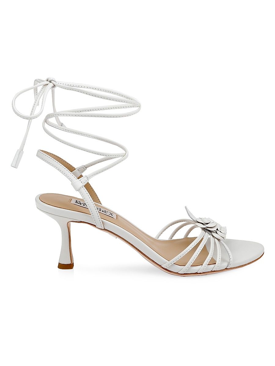Women's Darlyn 65MM Leather Sandals - White - Size 11