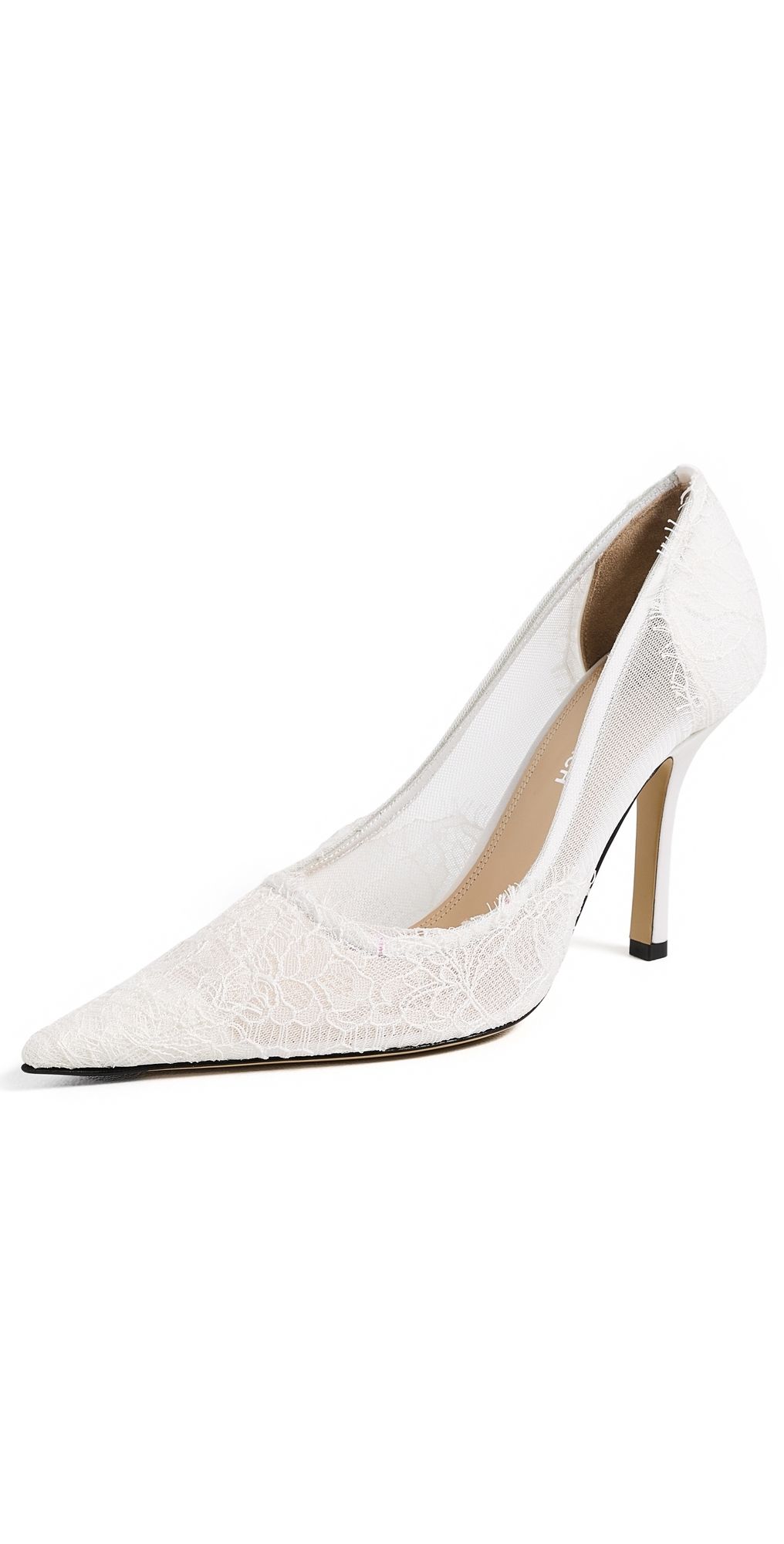 MACH & MACH Devon Chantilly Lace Pumps White 38.5