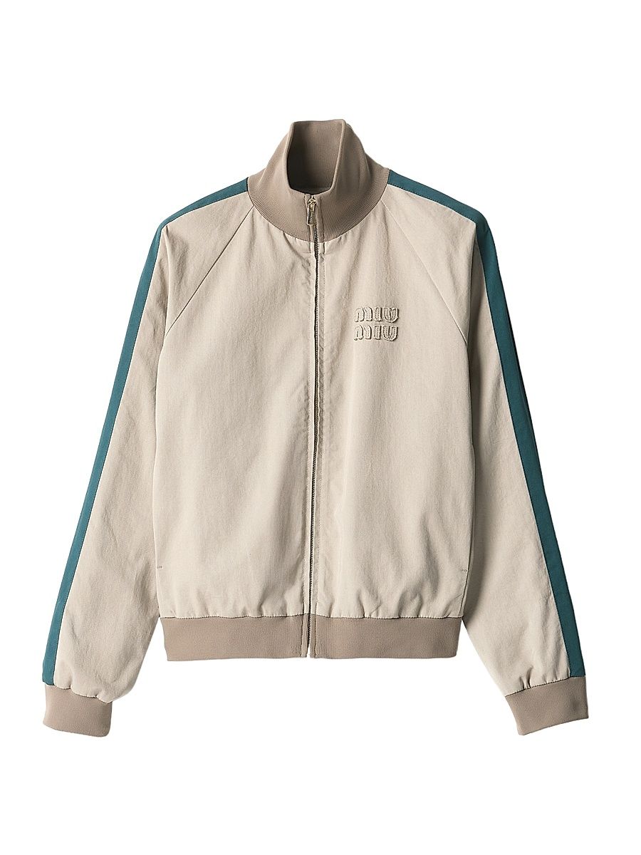 Women's Washed Twill Blouson Jacket - Beige Khaki - Size 2