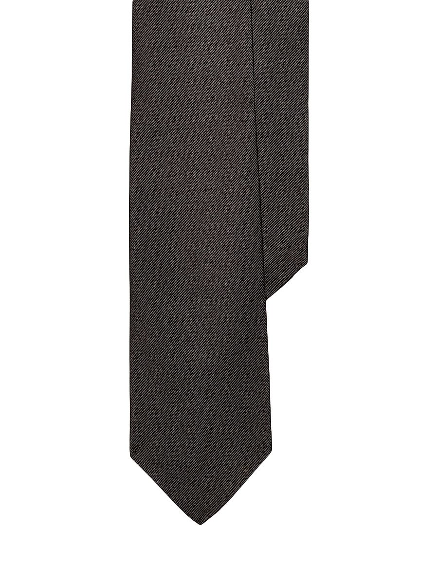 Men's Silk Woven Tie - Black