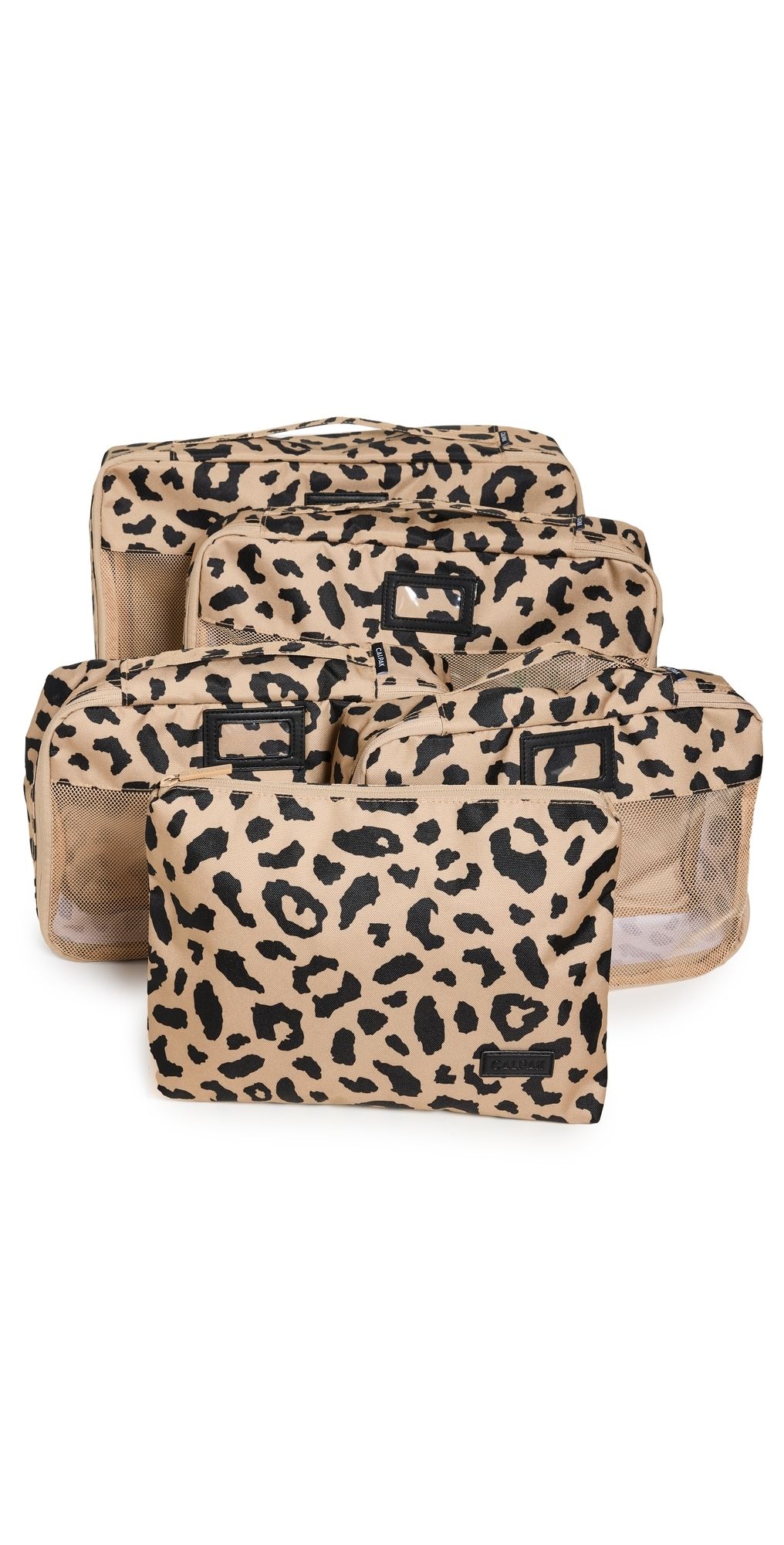 CALPAK 5 Piece Packing Cube Set Cheetah One Size
