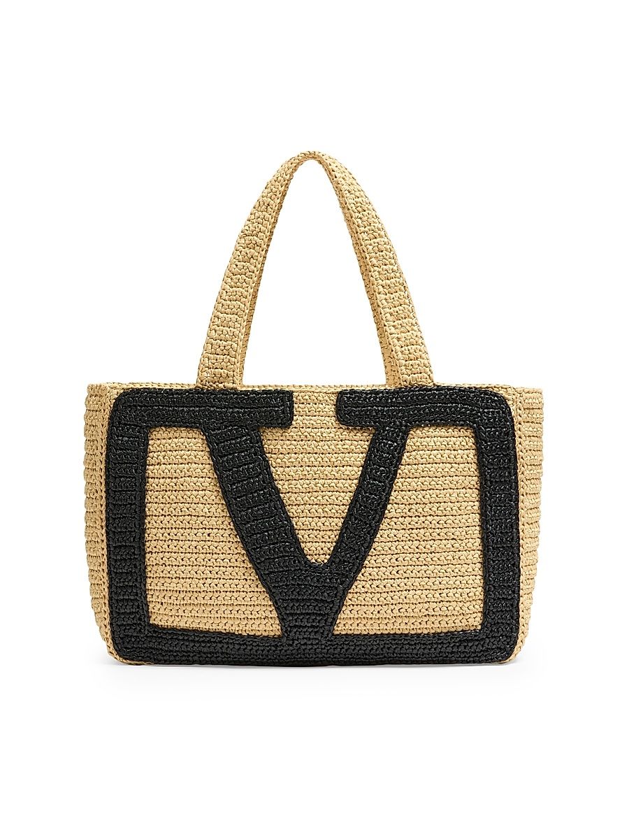 Women's Viva Superstar Large Raffia Shopping Bag - Natural Butter