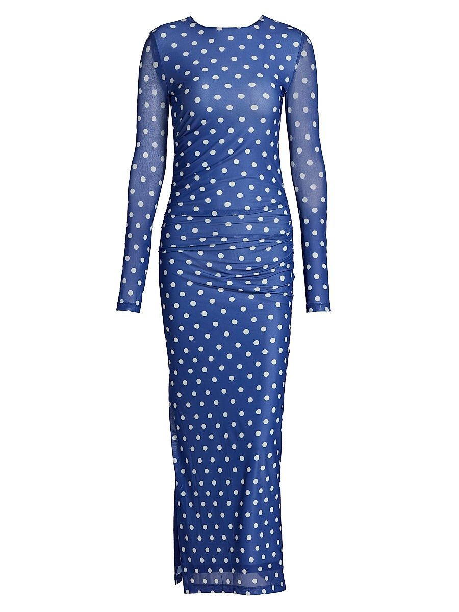 Women's Le Fleur Ezli Polka-Dot Maxi Dress - Royal Antique - Size 4