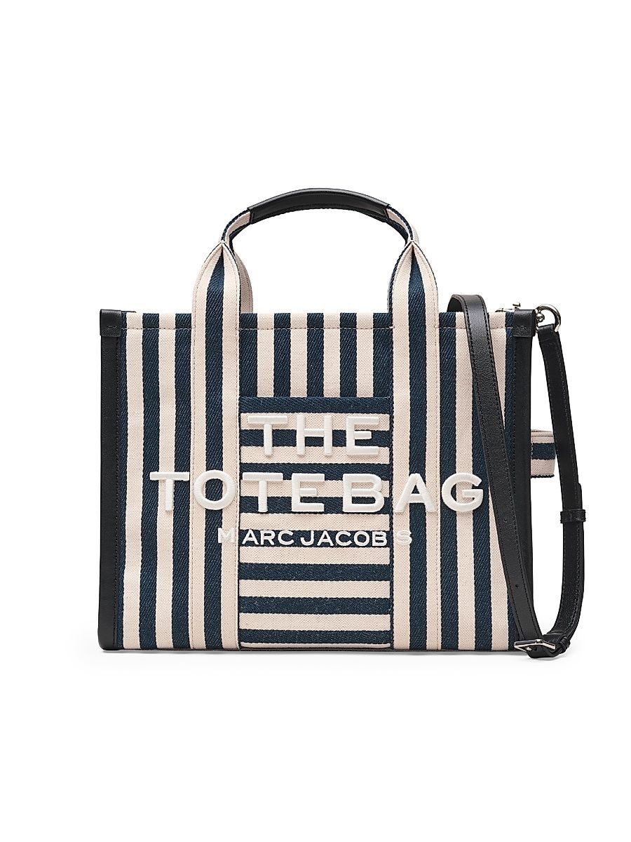 Women's The Stripe Canvas Medium Tote Bag - Blue Sea Multi