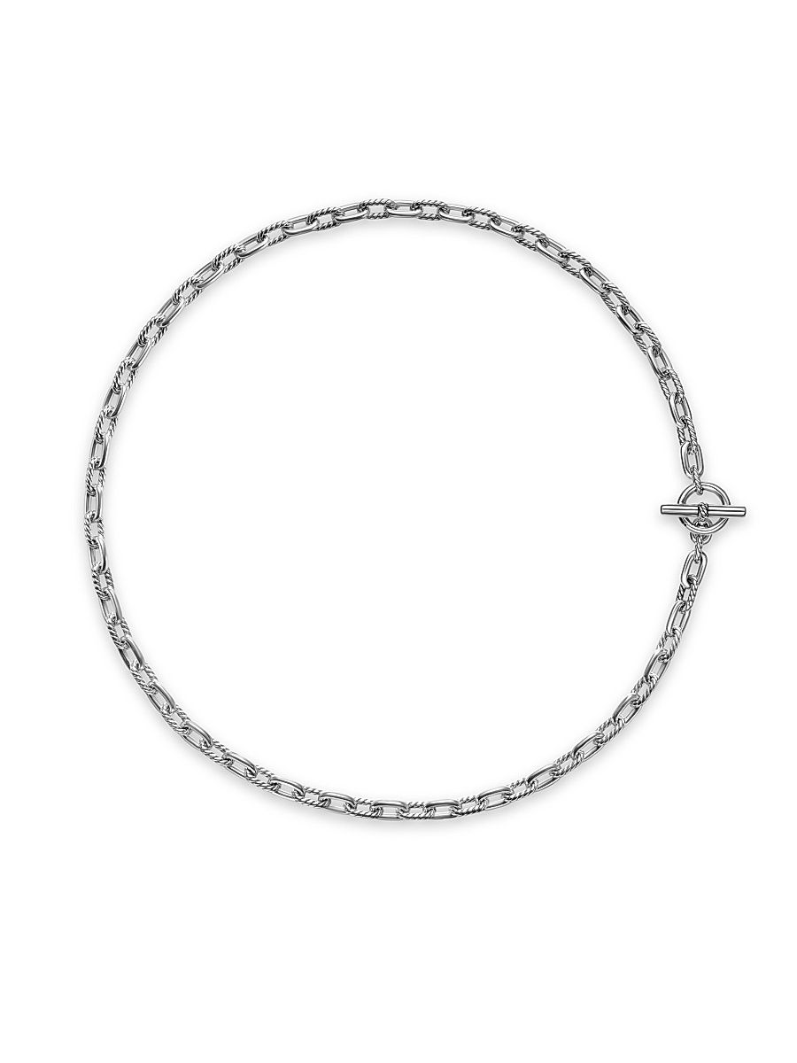 Women's DY Madison Toggle Chain Necklace in Sterling Silver, 5.5MM - Silver - Size 18
