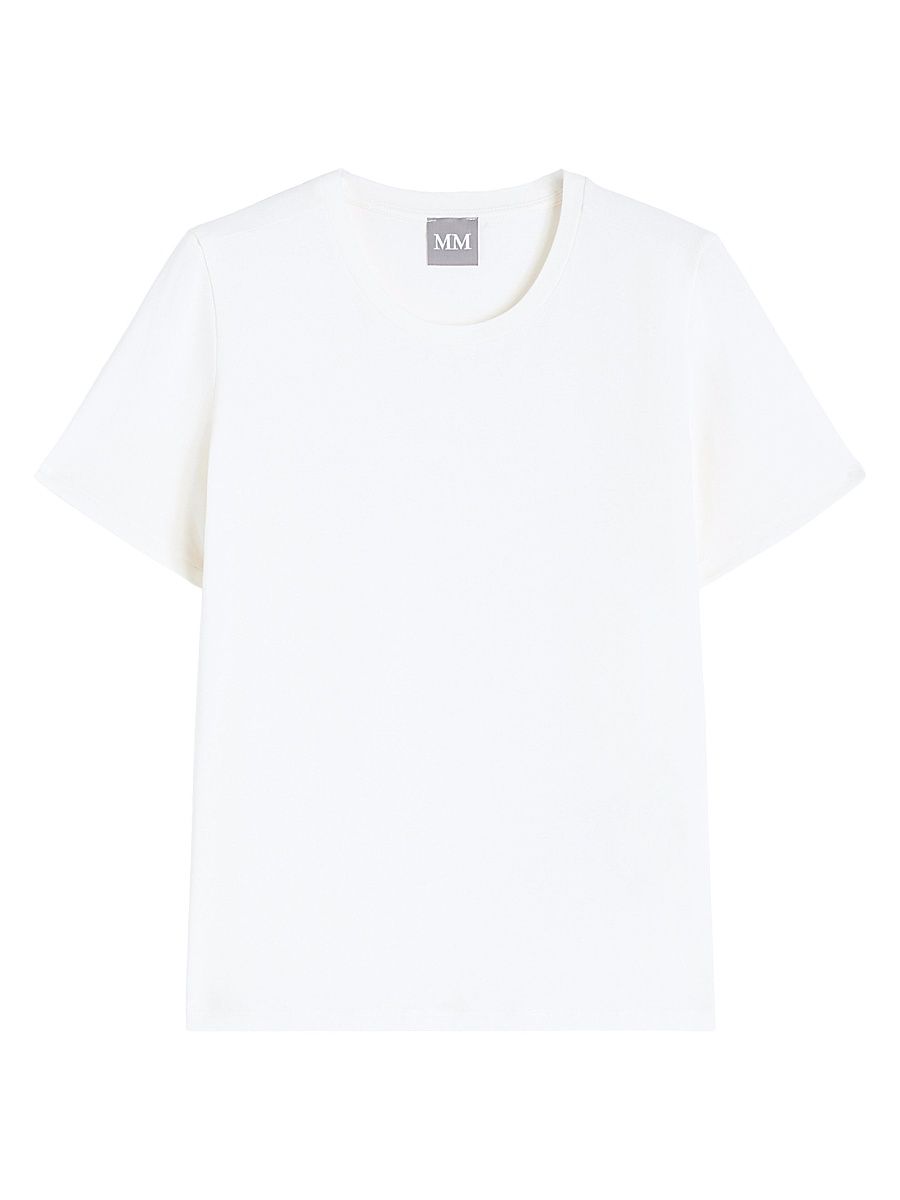 Women's Stretch Cotton Jersey T-Shirt - White - Size Large
