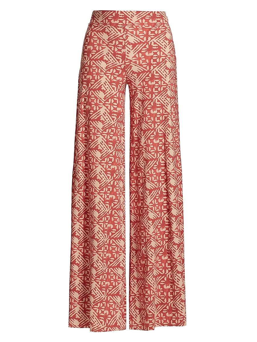 Women's Skyla Printed Jersey Wide-Leg Pants - India - Size 6