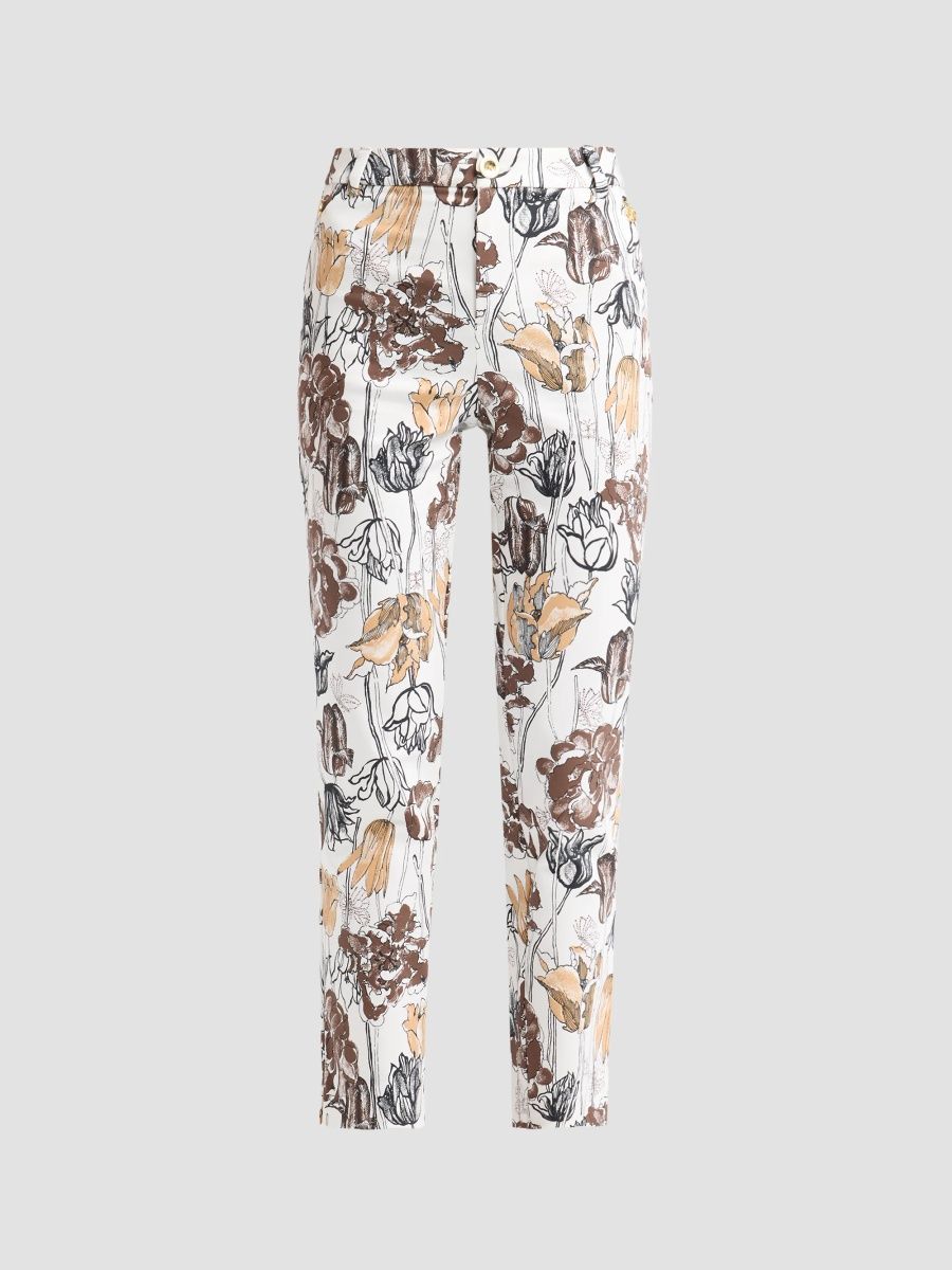Lilly Pulitzer Women's Ana Big Lillies High-Rise Pants - Coconut Big Lilly - Size 16