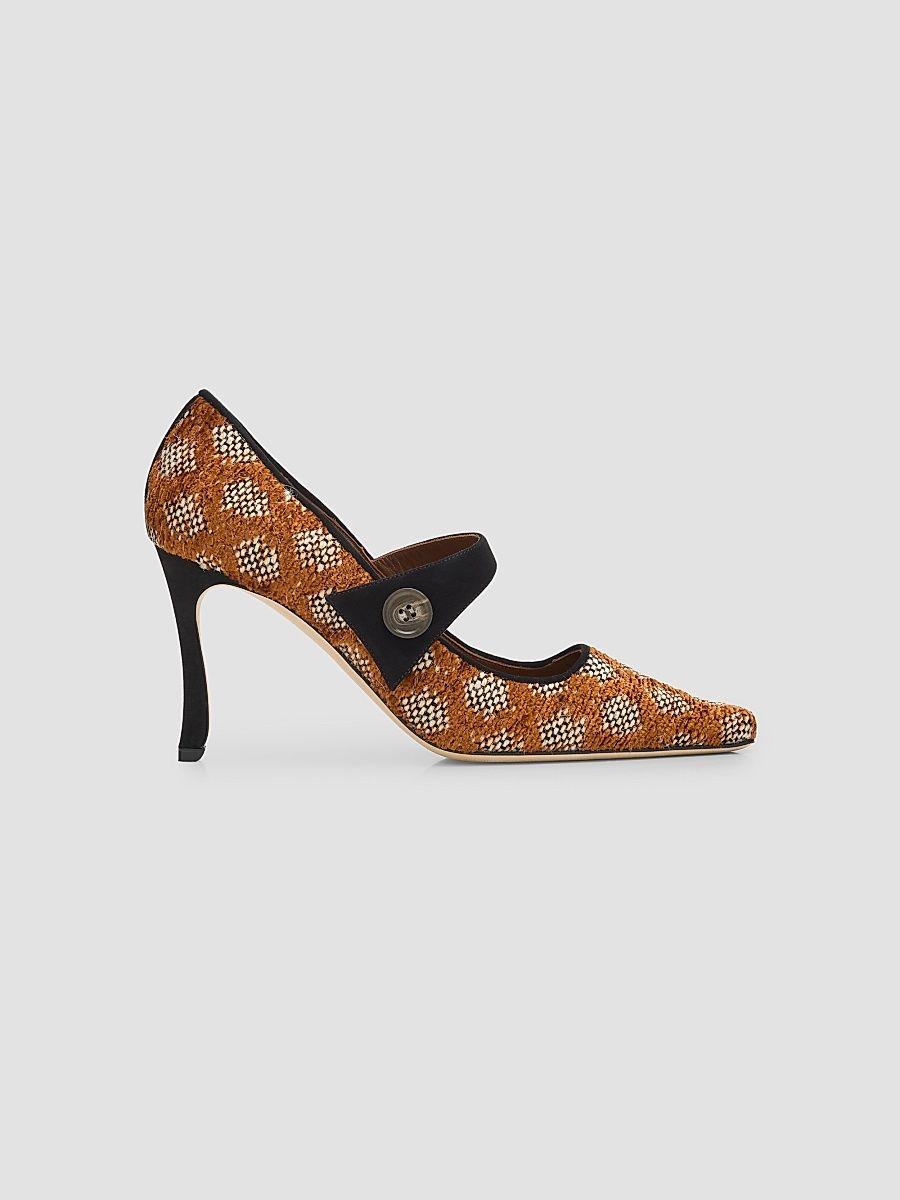 Women's Petronia Geometric Mary Jane Pumps - Black - Size 9