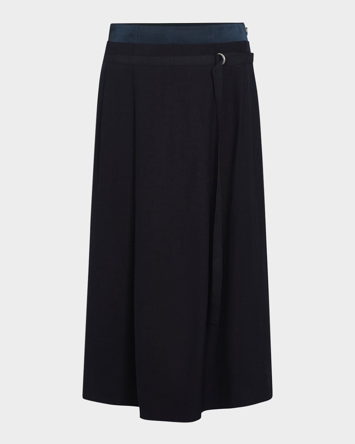 Double-Waist D-Ring Midi Skirt