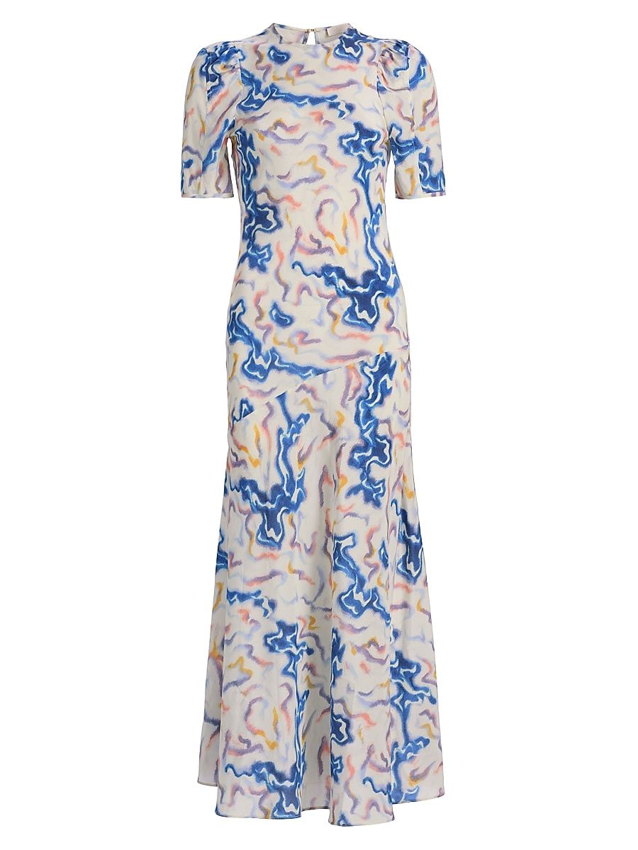 Women's Samar Silk Maxi Dress - Prism - Size 14