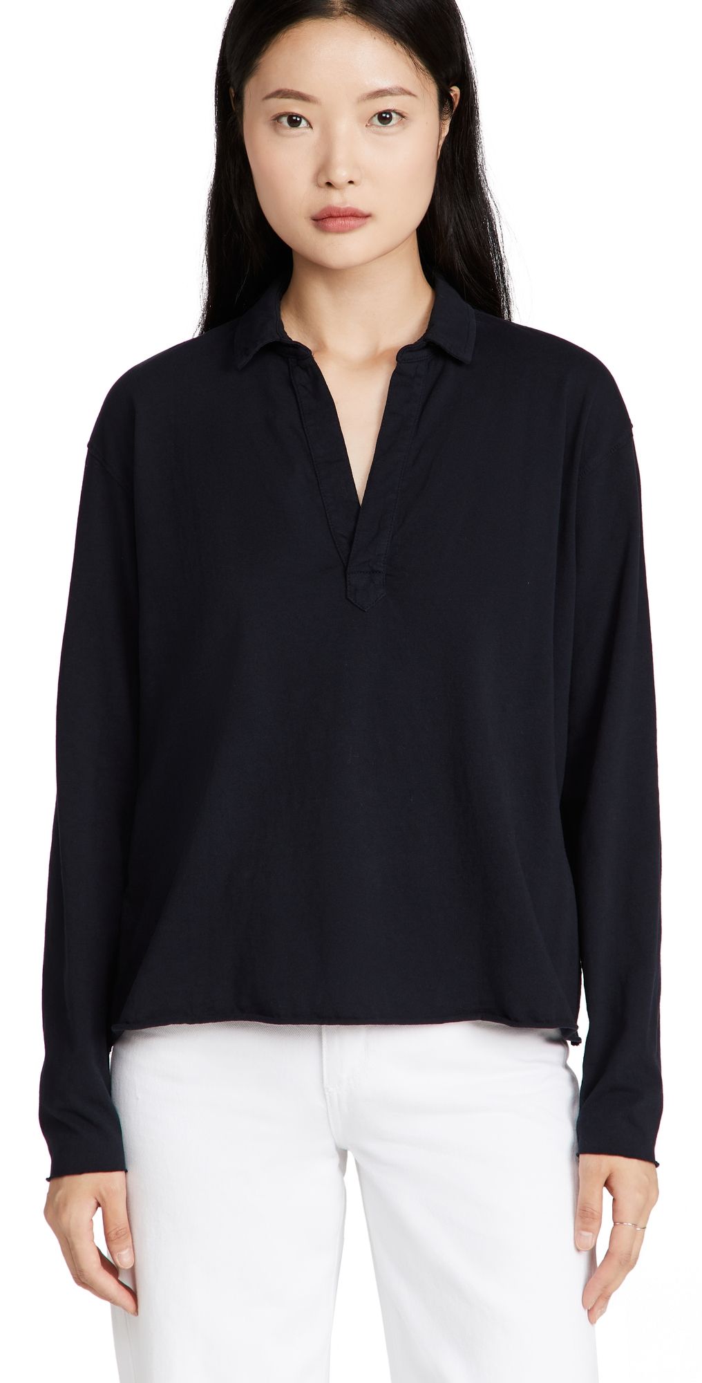 Frank & Eileen Popover Henley Tee British Royal Navy M