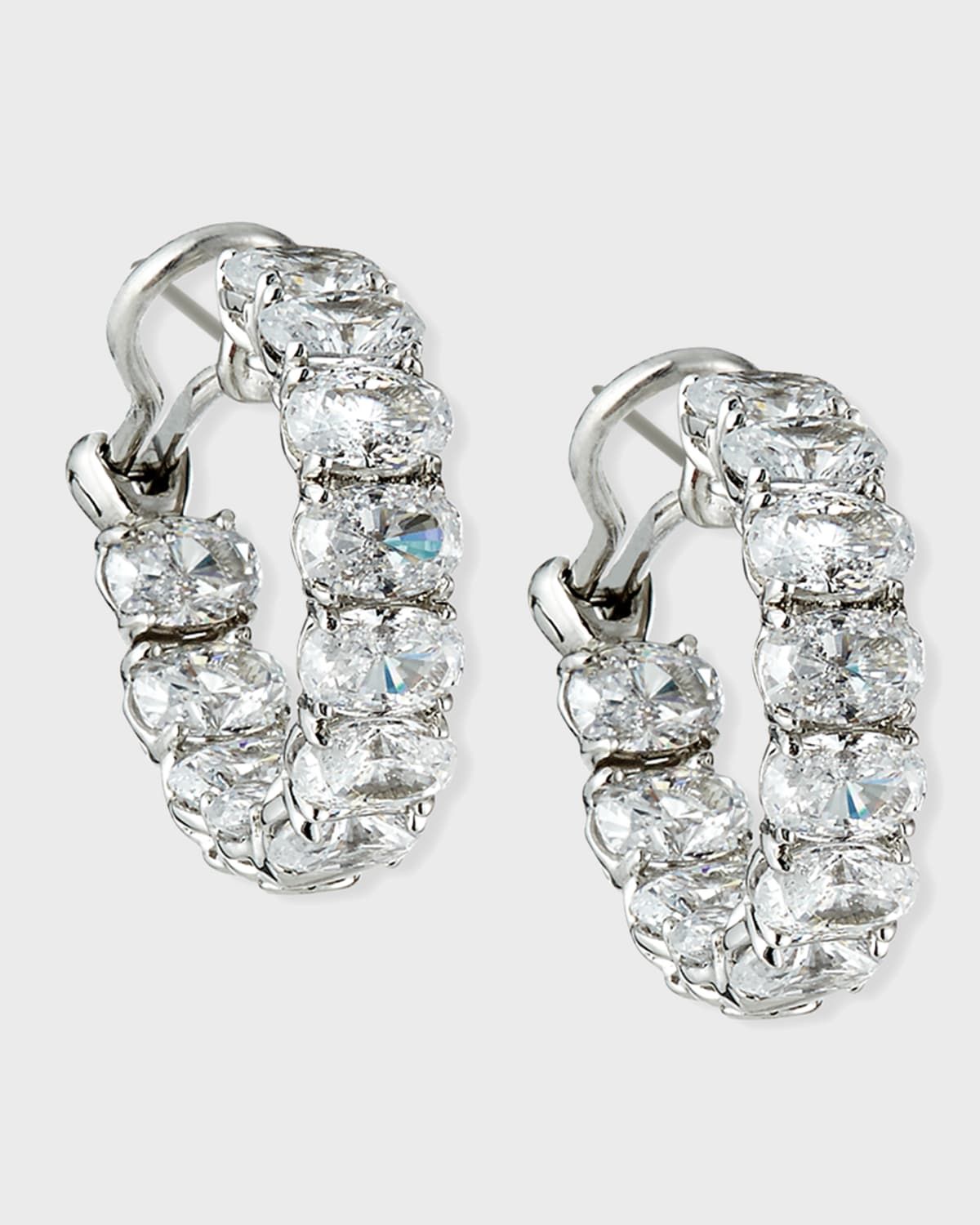 Cubic Zirconia Hoop Earrings