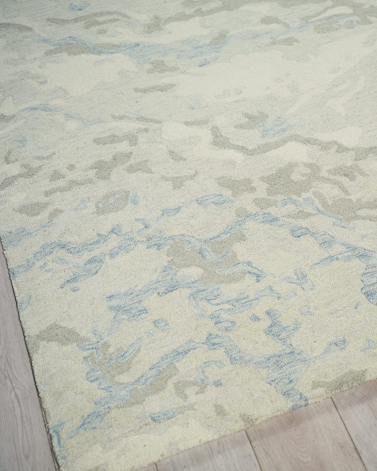 Cortero Hand-Tufted Light Blue & Ivory Rug