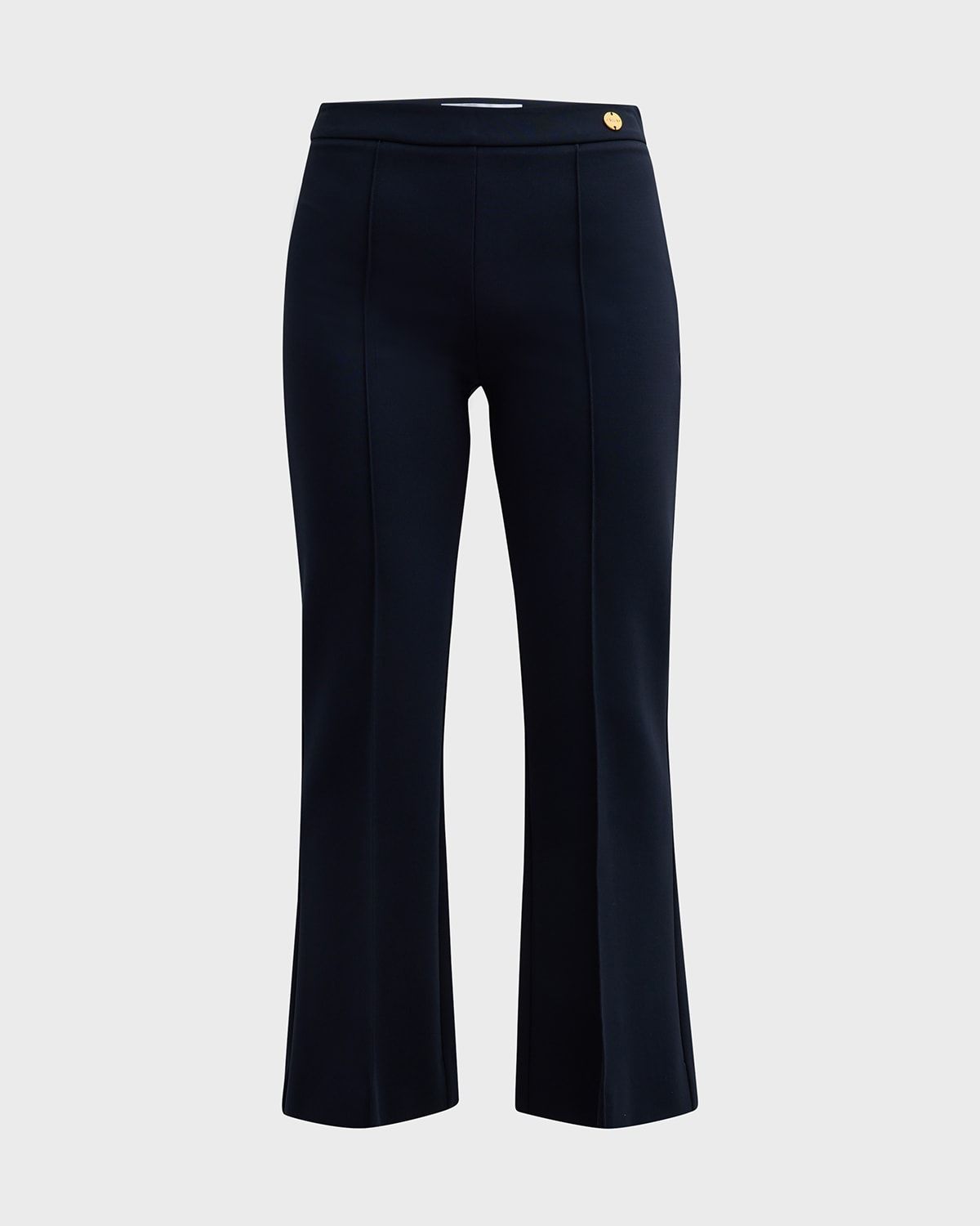 Lola Cropped Stretch Crepe Flare Pants