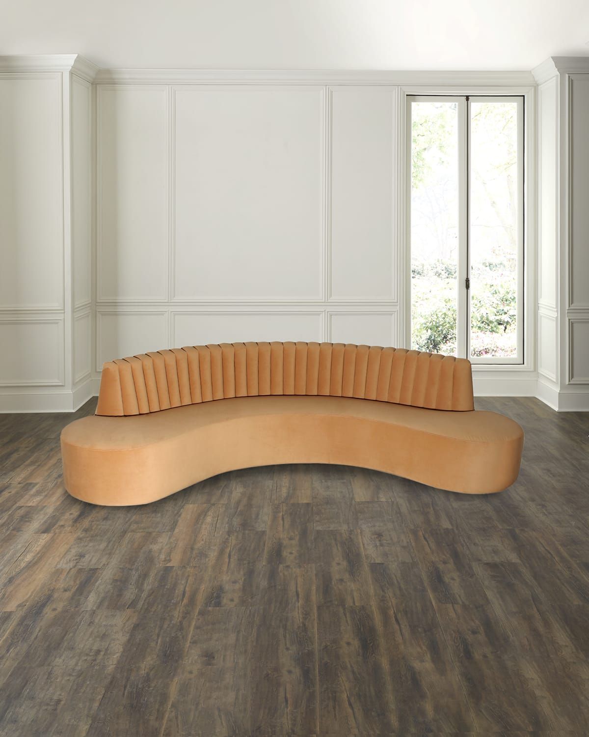 Kayla Velvet Sofa, 135"