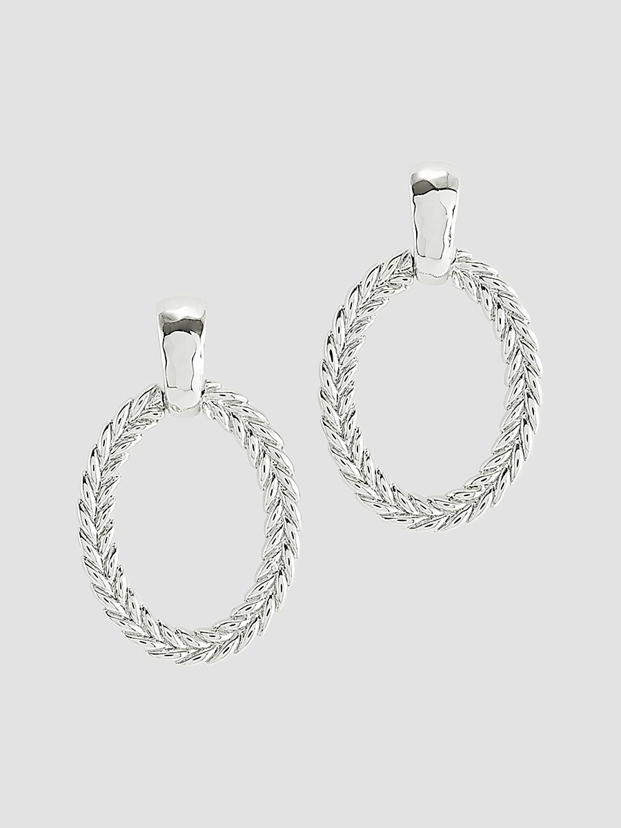 Women's Cheval Sterling Silver-Plated Drop Earrings - Sterling Silver