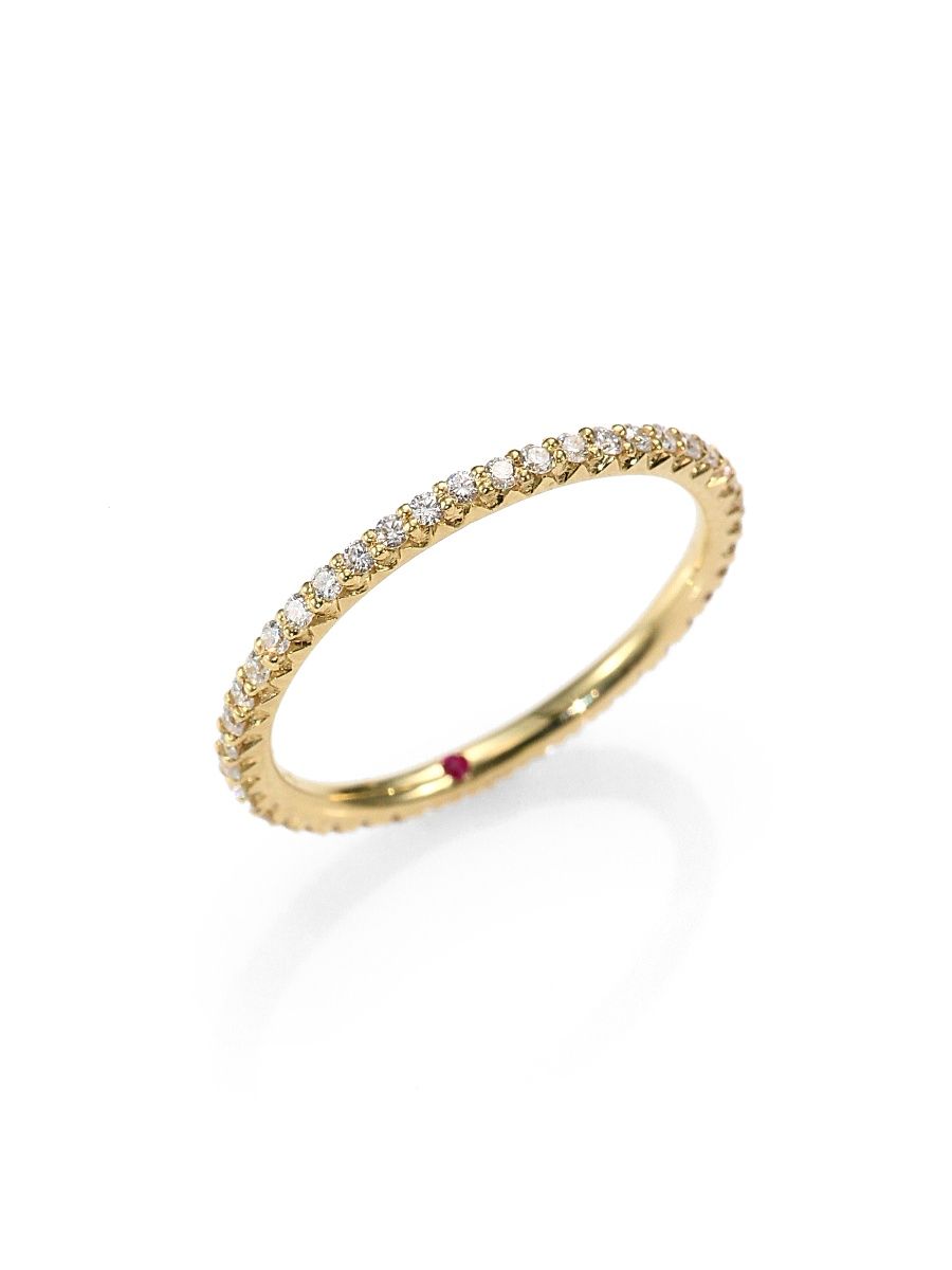 Women's Tiny Treasures Diamond & 18K Yellow Gold Ring - Gold - Size 6