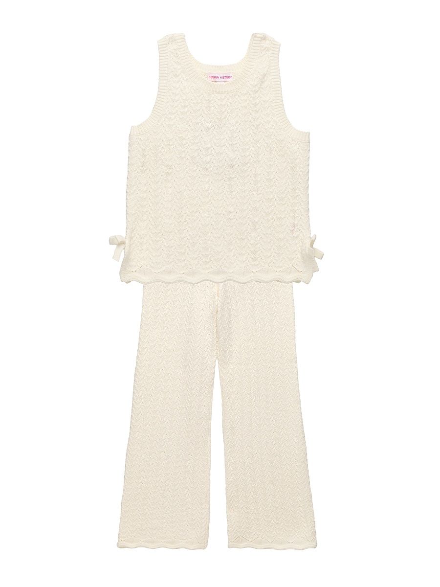 Little Girl's Crochet Tank Top & Pants Set - Vanilla - Size 6