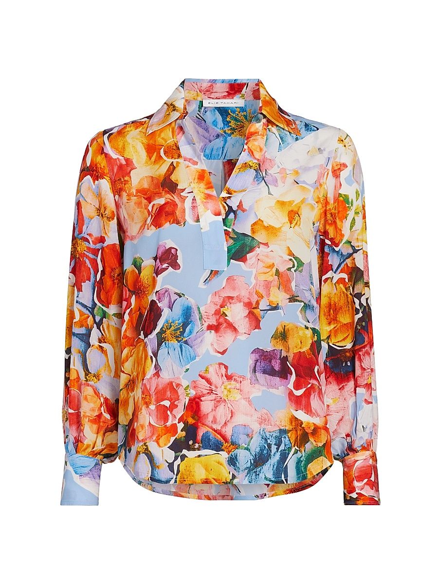 Women's The Calliope Floral Blouse - Spring Morning Print - Size Medium