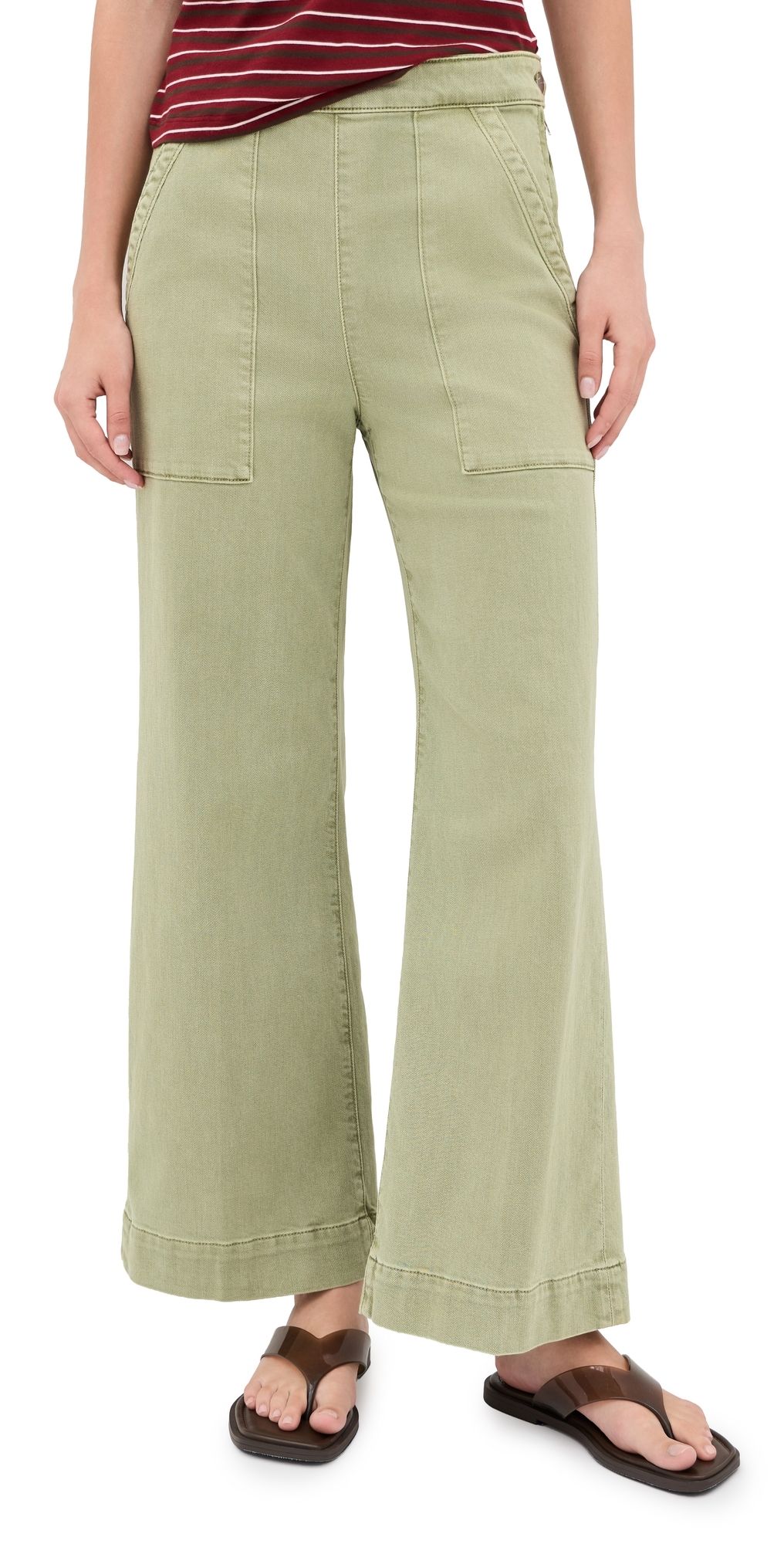 Joe's Jeans The Side Zip Wide Leg Ankle Jeans Pesto 26