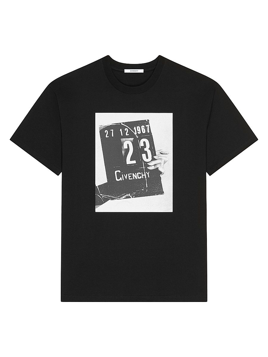 Men's T-Shirt in Cotton with Clapperboard Print - Black - Size XXXL