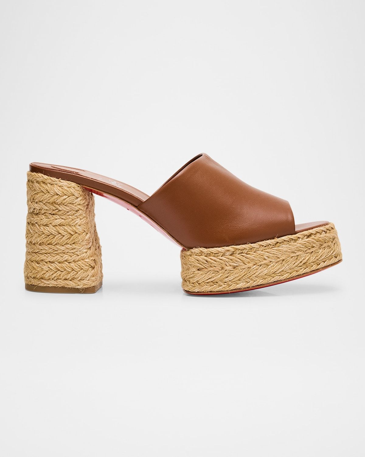85mm Calakala Leather Espadrille Mules