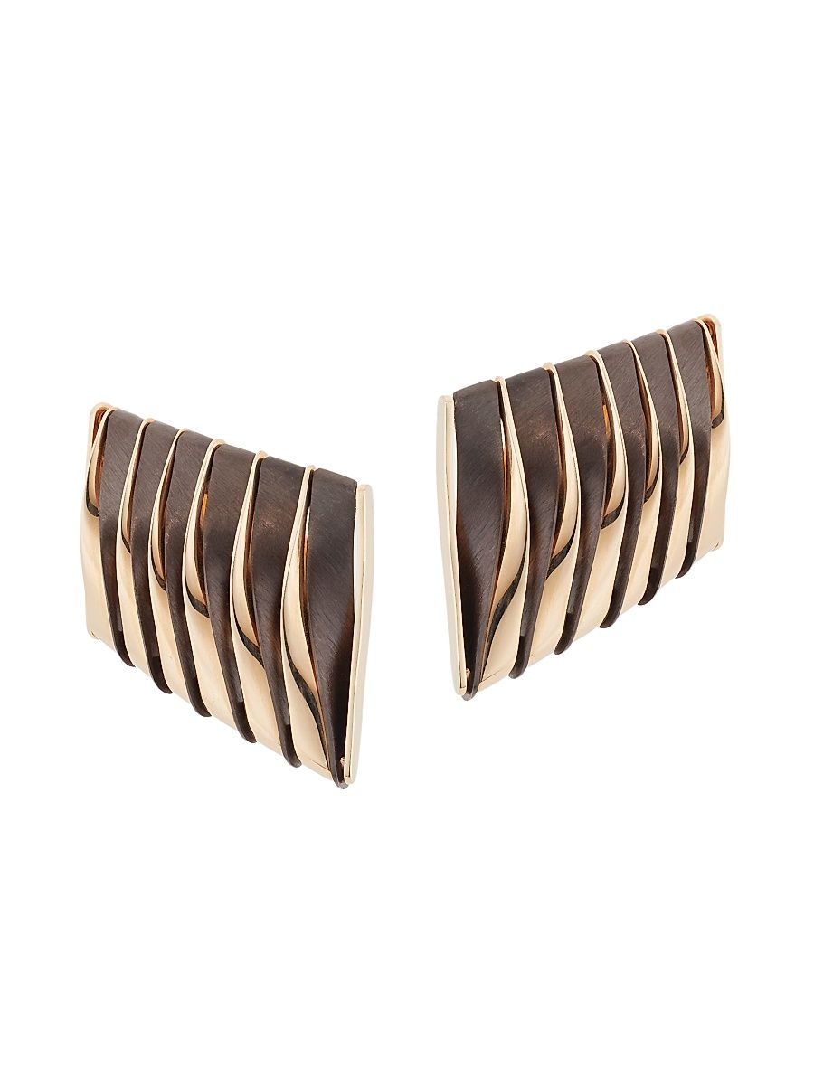 Women's Coucher Du Soleil 18K Rose Gold & Bronze Clip-On Earrings - Rose Gold Bronze