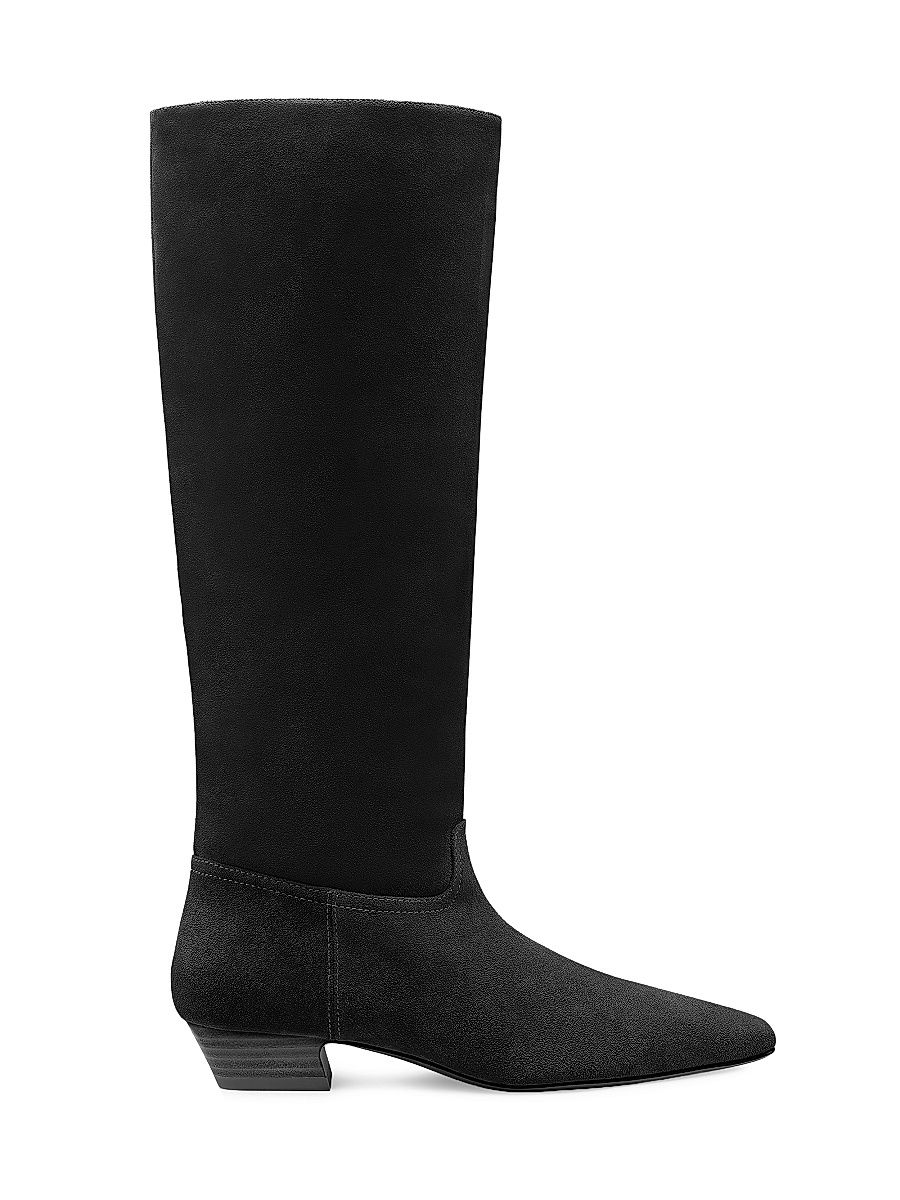 Women's Stassi 25MM Suede Boots - Black - Size 9