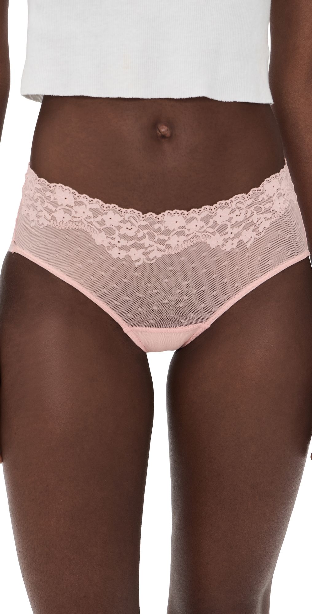 Commando Double Take Lace Bikini Blush S/M