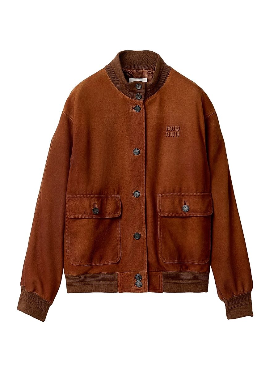 Women's Waxed Suede Jacket - Brown - Size 4