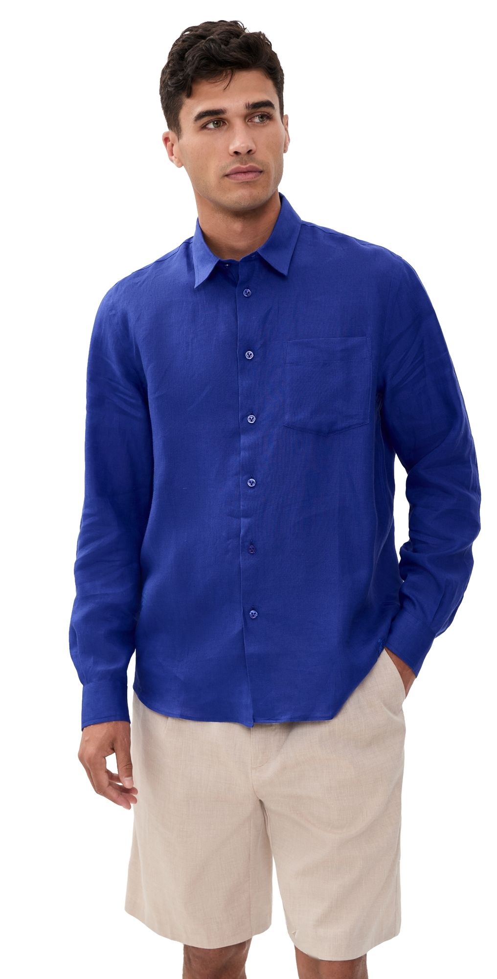 Vilebrequin Caroubis Linen Shirt Marrakech M