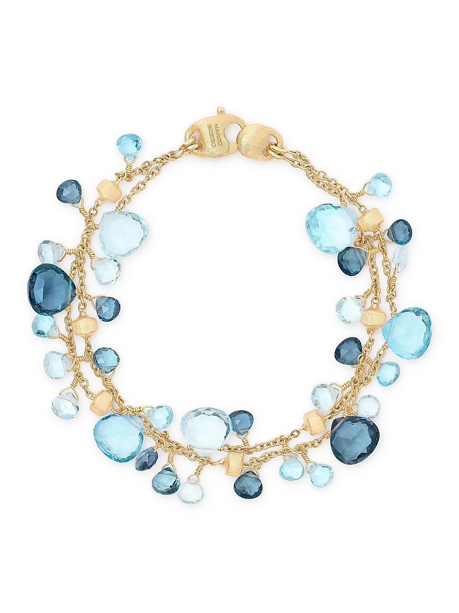 Women's Paradise Topaz 18K Yellow Gold & Mixed Topaz Double-Strand Bracelet - Yellow Gold