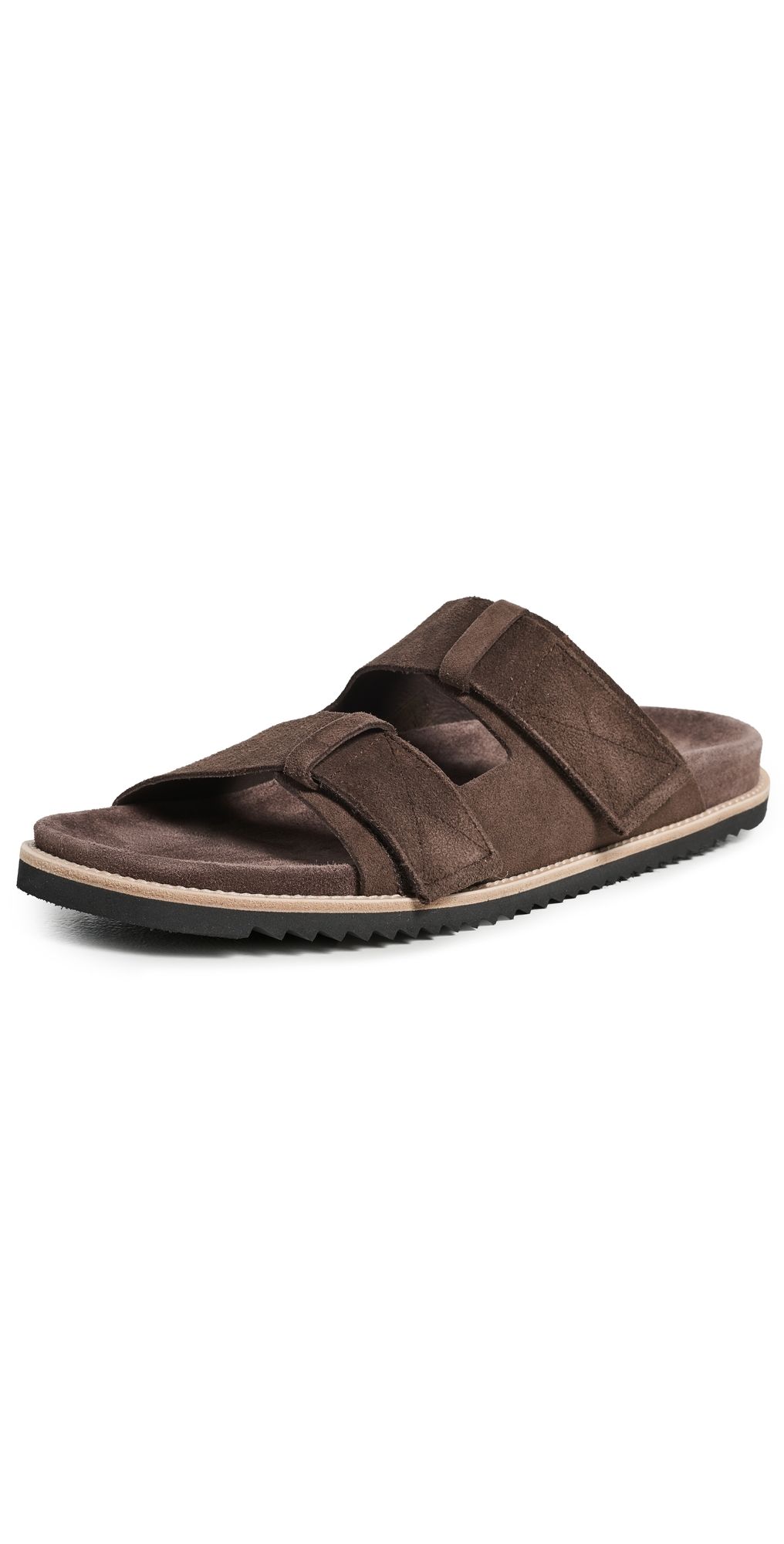Allen Edmonds Seagrove Suede Two Strap Sandals Bitter Chocolate 9