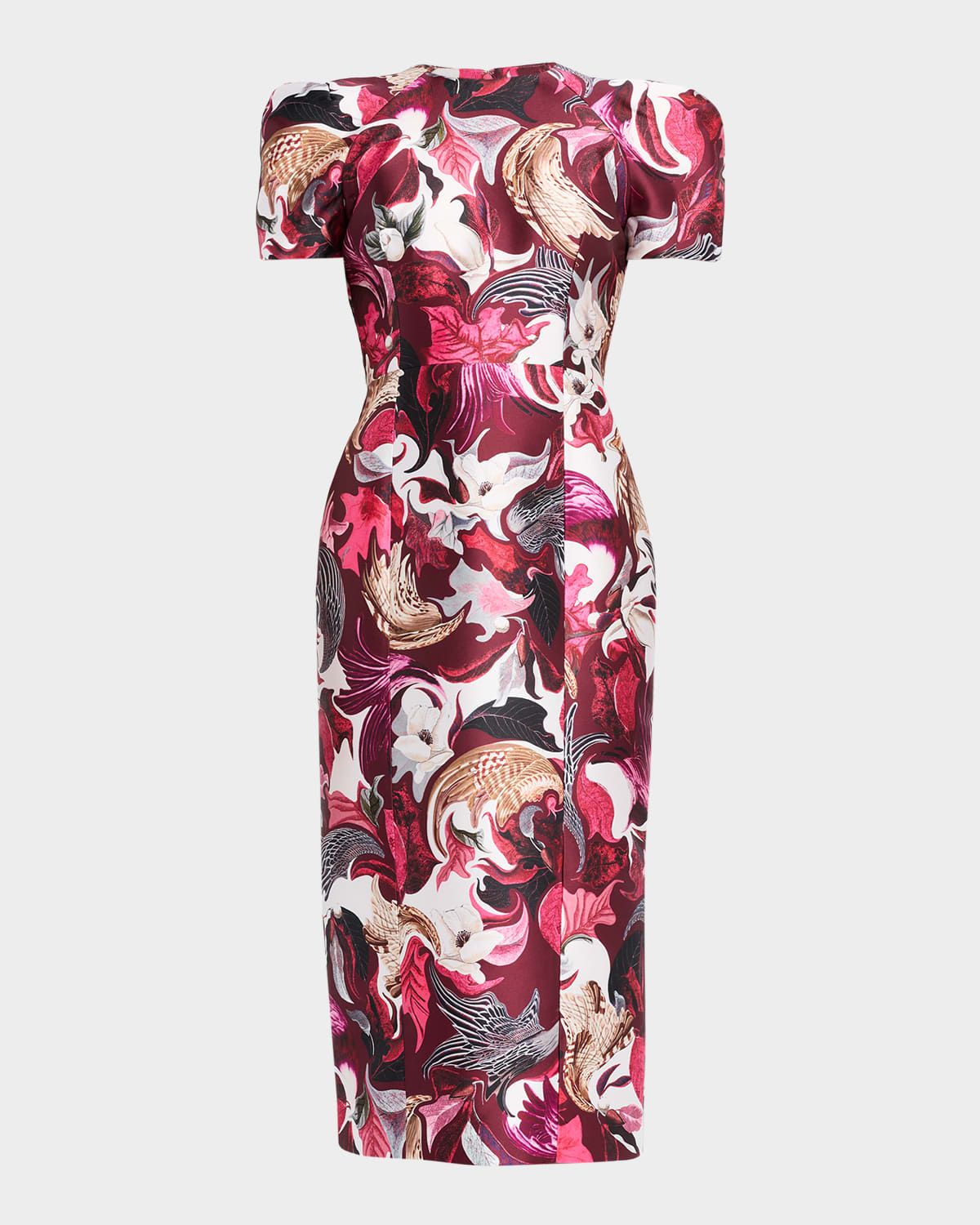Surene Floral-Print Midi Sheath Dress