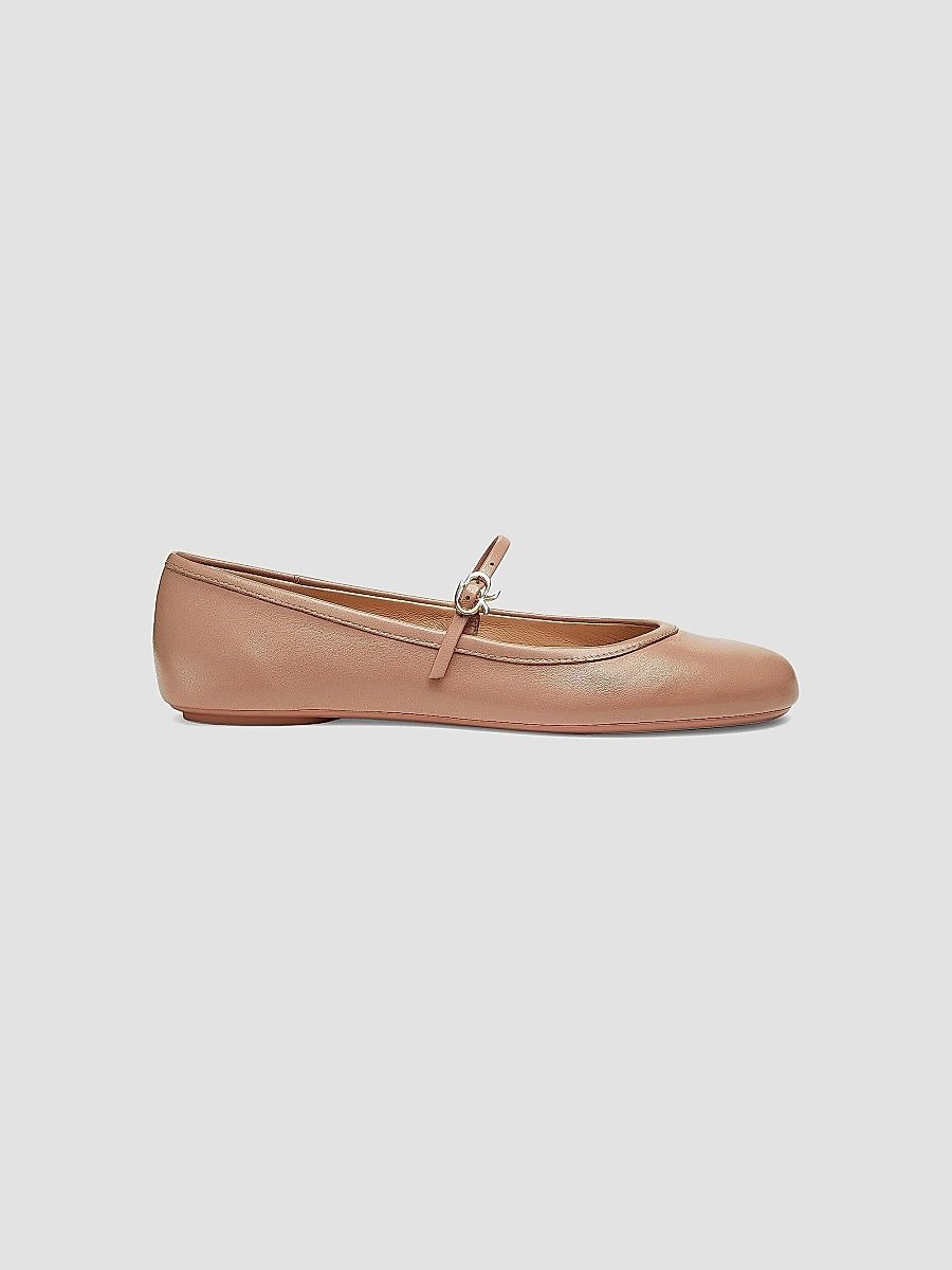 Gianvito Rossi Women's Carla Leather Ballet Flats - Praline - Size 10