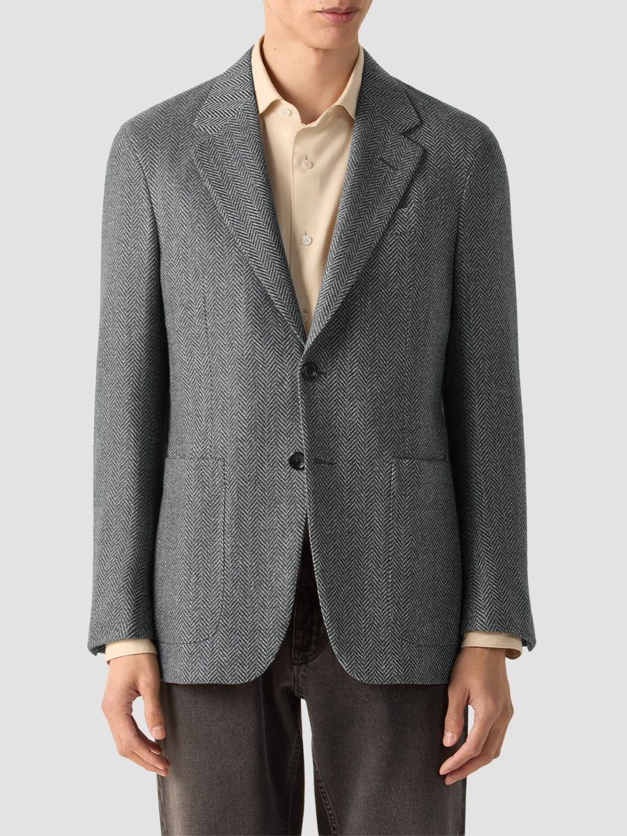 ZEGNA Men's Oasi Cashmere Jacket - Dark Grey - Size 48