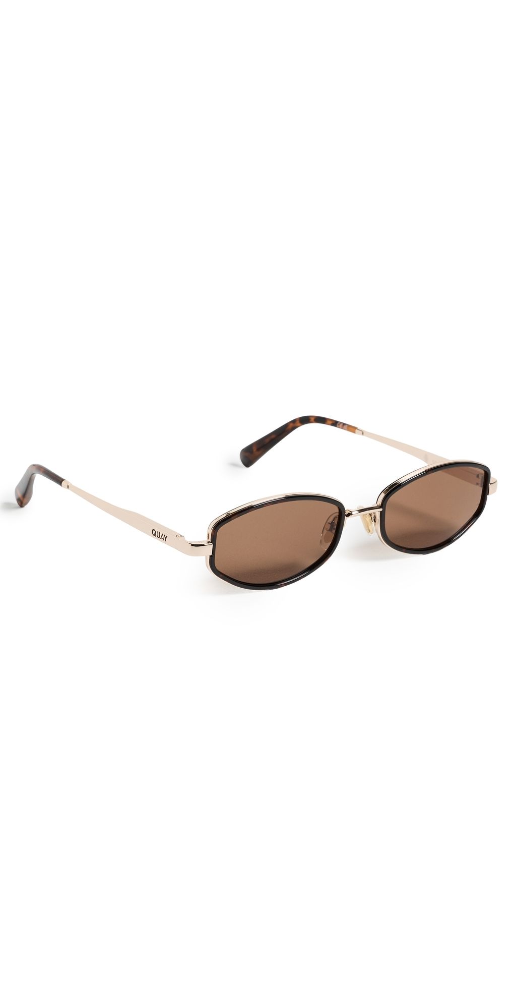 Quay So Niche Sunglasses Amber Tort/Brown One Size