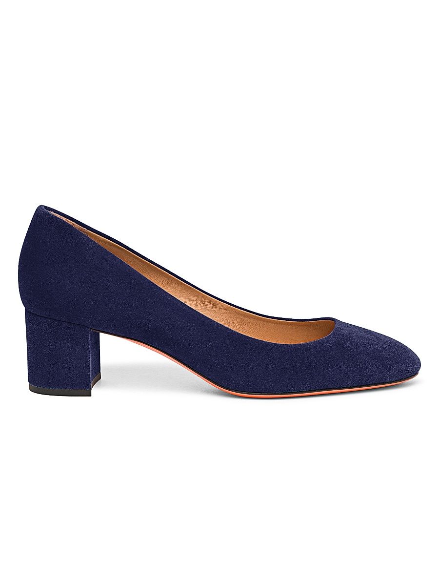 Women's 50MM Suede Pumps - Navy - Size 11.5
